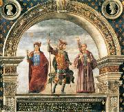 GHIRLANDAIO, Domenico Decoration of the Sala del Gigli oil on canvas